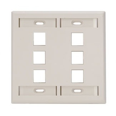 LEVITON WALLPLATES WP 6PORT DG ID LA 42080-6TP